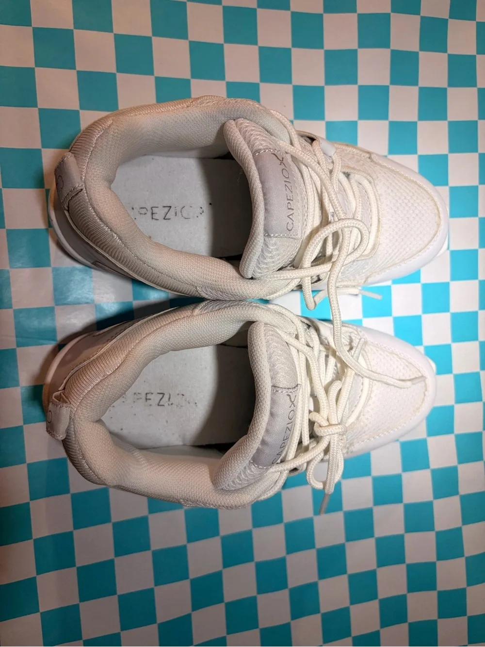 Capezio White Lace-Up Dance Sneakers